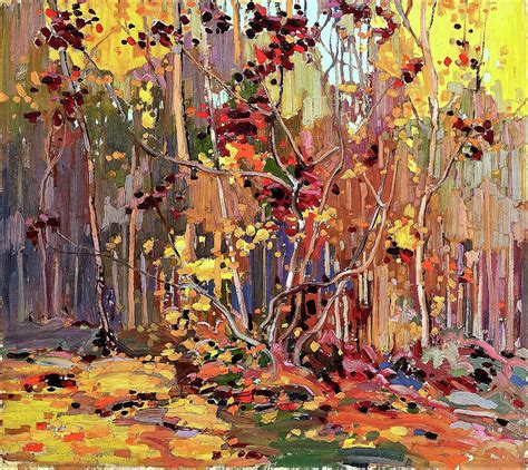 Maple Saplings October Digital Remastered Edition Painting By Tom