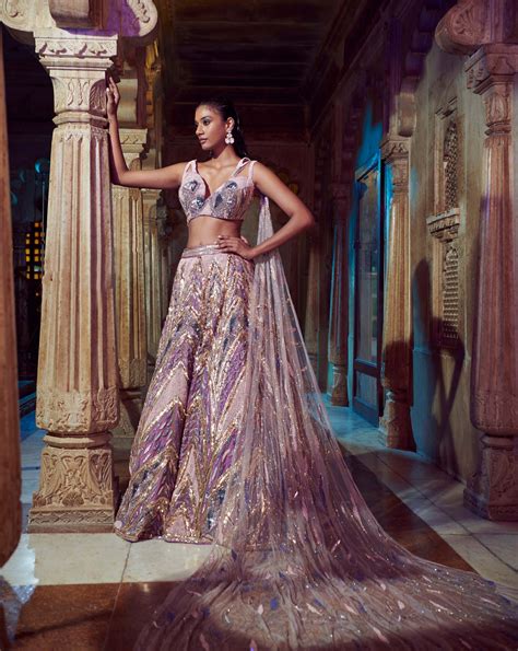 Lilac Lehenga Panache By Sharmeen