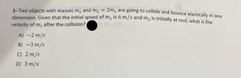 Answered Two Objects With Masses M And M Bartleby