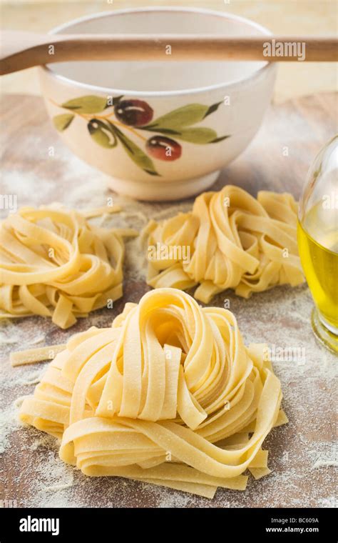 Home Made Ribbon Pasta Stock Photo Alamy