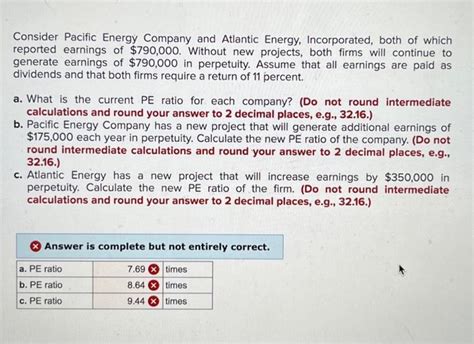 Solved Consider Pacific Energy Company And Atlantic Energy Chegg