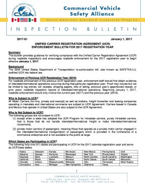 Fillable Online Unified Carrier Registration Agreement Ucr Fax Email