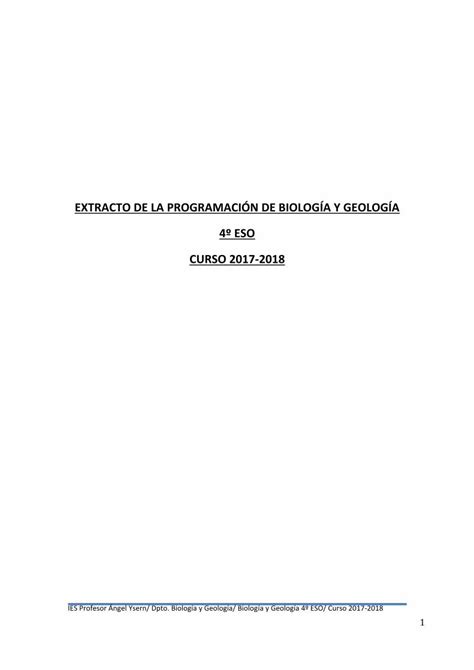 Pdf Extracto De La ProgramaciÓn De BiologÍa Y …iesprofesorangelysern