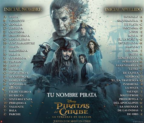 Piratas Del Caribe Descubre Tu Nombre Pirata