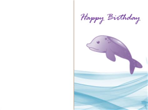 Birthday Cards Dolphins Free Printable Online