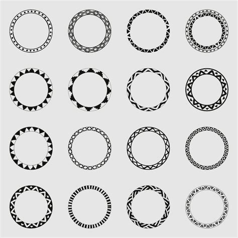 Premium Vector Collection Of Round Decorative Border Frames