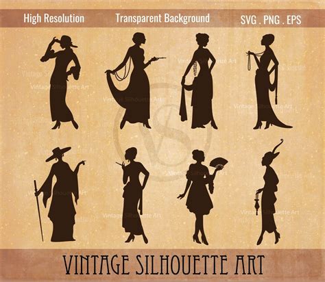 1920s Svg 1920s Silhouette Roaring 20s Svg 1920 Svg 1920s Fashion