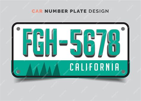 Premium Vector | Car Registration License Number Plate Vehicle ...