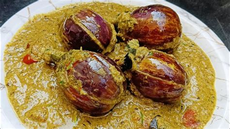 ತುಂಬಿದ ಬದನೆಕಾಯಿ ಎಣಗಾಯಿಬದ್ನೆಕಾಯಿ ಯಣಗಾಯಿ Brinjal Gravy Recipe Karnataka Village Veg Recipes