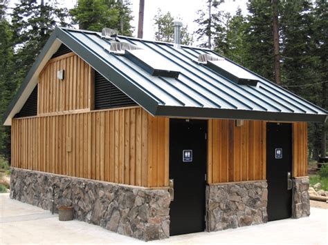 Four Room Shower Restroom Building With Wainscoting Tiny House