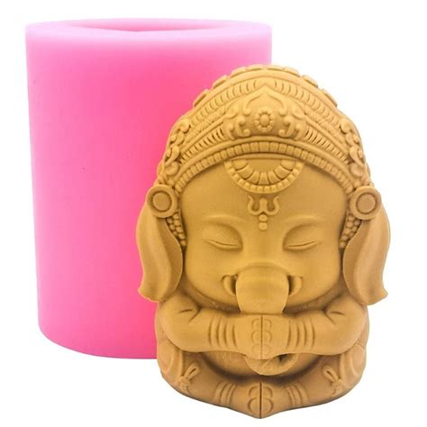 3d Ganesh Soap Candle Mold Mould Ganesha Silicone Mold For Candle Decorating Resin Epoxy Crafts
