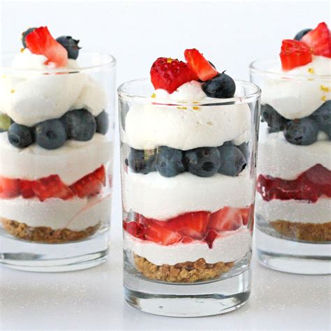 Strawberry Blueberry Mini Cheesecake Trifle Glorious Treats