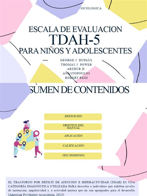 Pdf Escala De Evaluacion Tdah Niños Y Adolescentes Pdf Desorden Hiperactivo Y Deficit De