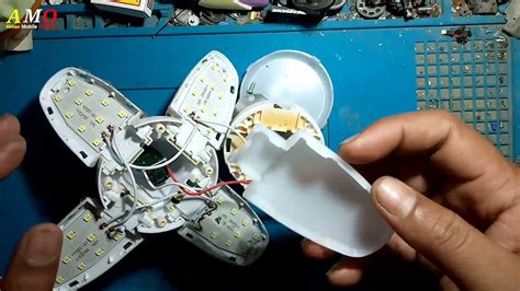 How To Repair Foldable Fan Blade Led Bulb Repair Led Bulb Blinking