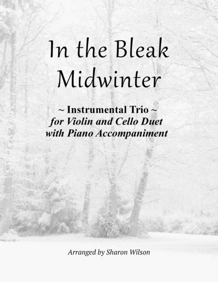 In The Bleak Midwinter For Violin And Cello Duet With Piano