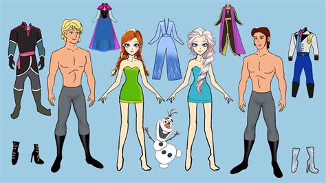 Elsa And Anna Paper Dolls Printable Web Frozen 2 Coloring Paper Dolls