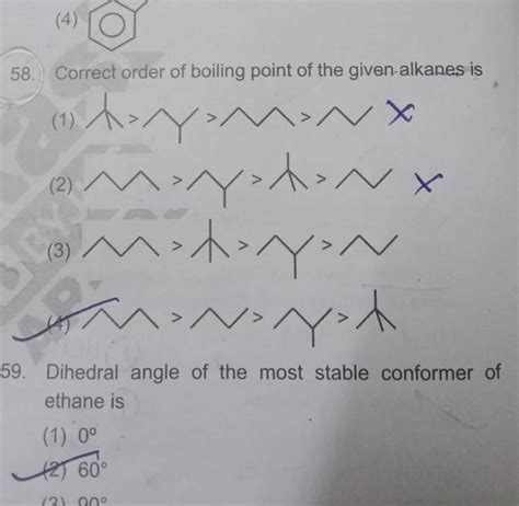 58 Correct Order Of Boiling Point Of The Given Alkanes Isccccccccccc