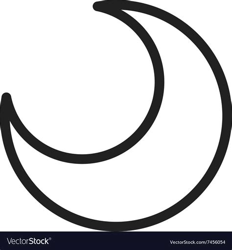 Half moon Royalty Free Vector Image - VectorStock