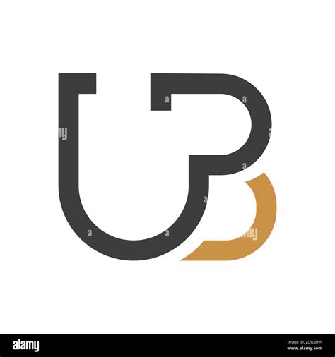 Modèle De Dessin Vectoriel De La Lettre Initiale Du Logo Ub Ou Du Logo