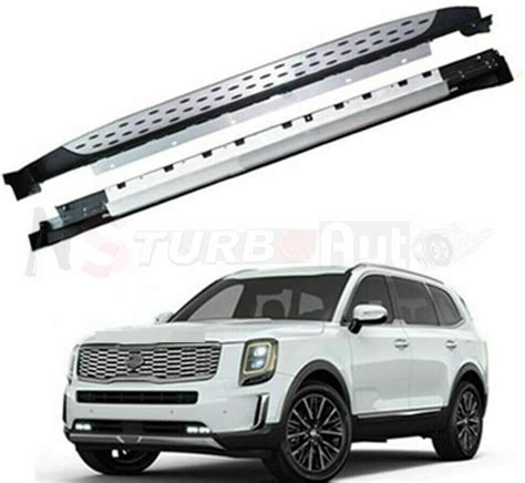 2Pcs Fits For KIA Telluride 2019 2023 Fixed Running Board Nerf Bar Side