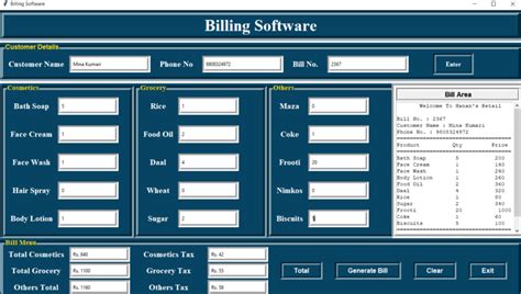 Billing System Using Python And Tkinter Hot Sex Picture