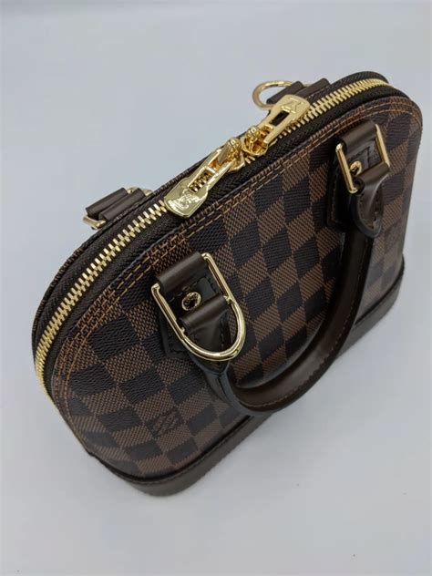 Louis Vuitton Alma BB Damier Ebene Canvas Handbag