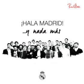 Real Madrid con Red One Hala Madrid y nada más la portada de la canción