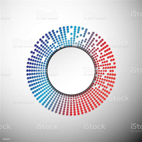 Circle Text Box Design With Colorful Dots Stock Illustration Download