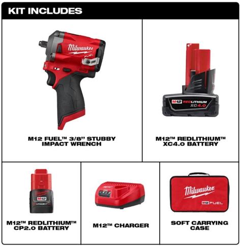 Milwaukee M Fuel Stubby Impact Wrench Kit