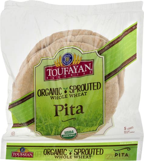 Toufayan Bakeries Pita Organic Sprouted Whole Wheat Ct Toufayan