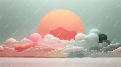 Premium Photo | Minimalist pastel color artwork