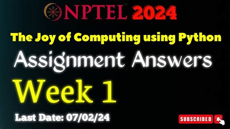 Nptel The Joy Of Computing Using Python Week 1 Assignment Answers Jan