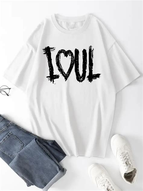 Stylish Cool Letter Graphic Print Mens Creative Top Casual Temu New