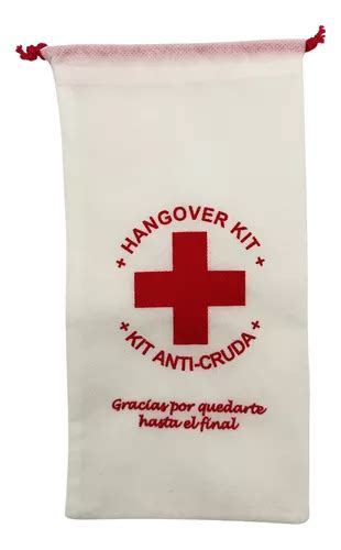 Bolsa Para Kit Anticruda Boda Amigos 20 Piezas Hangover Kit Meses Sin