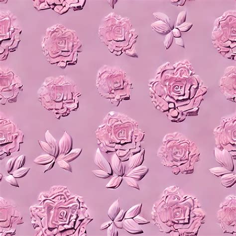 3d Embossed Wallpaper Flowers In Pink · Creative Fabrica