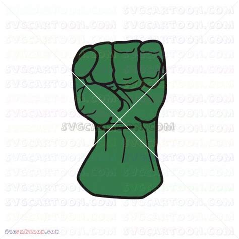 Hulk Hand Face Silhouette Svg Dxf Eps Pdf Png