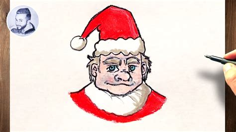 Comment Dessiner Un Pere Noel Sans Barbe Tr S Facile Youtube