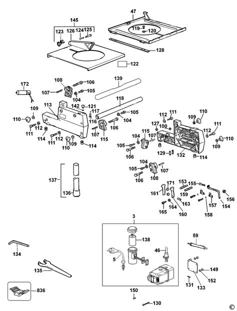 Elu Tgs271 Type 2 Combination Saw Spare Parts Part Shop Direct