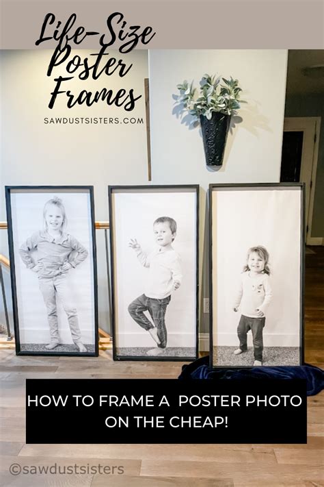 Framing Large Posters The Easy Way Sawdust Sisters