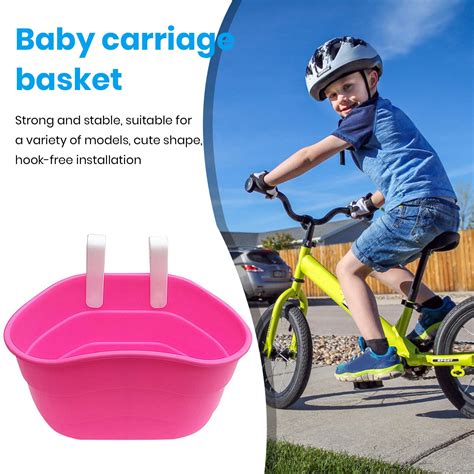 Washranp Kids Bike Basket,Large Capacity Smooth Edge Plastic Front Handlebar Bicycle Scooter ...