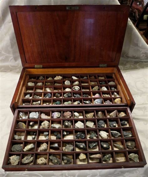 Box Of Geological Rocks And Mineral Specimens 436317 Sellingantiques