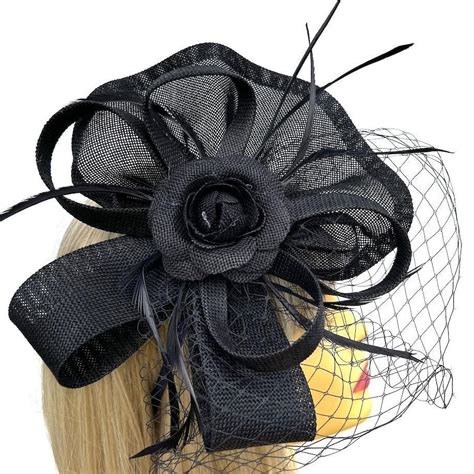 Black Funeral Hats Funeral Fascinators With Black Veil Birdcage