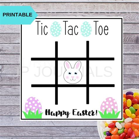 Easter Printable Tic Tac Toe Game Activity Card DIY - Etsy