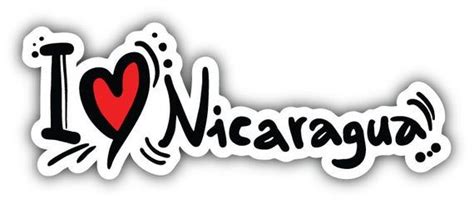 I Love Nicaragua Slogan Car Bumper Sticker Decal Car Bumper Stickers