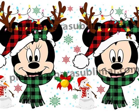 Mickey Minnie Navide Os Png Plantillas Para Sublimar