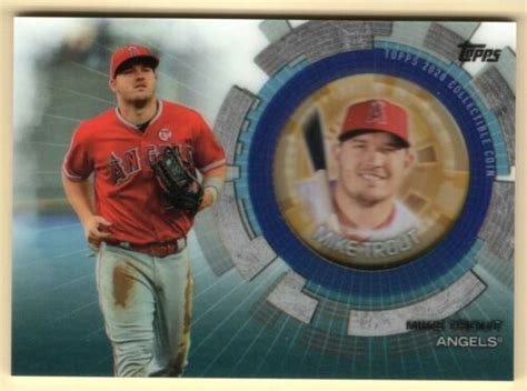 Mike Trout 2020 Topps Baseball Update Series Coin Card TBC MT Platinum