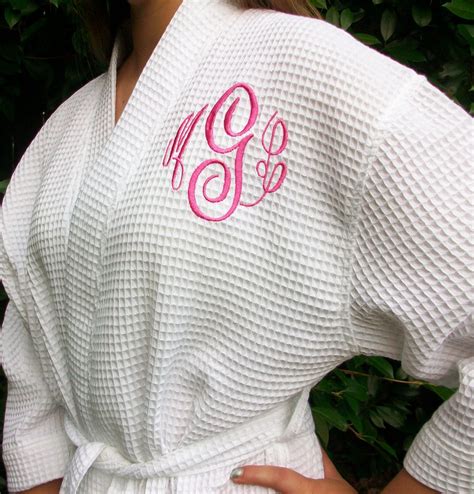 Monogrammed Waffle Robe 8 Colors To Choose From Personalized Etsy