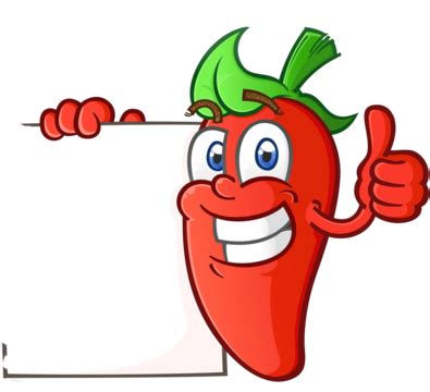 Hot Pepper Cartoon Character Pointing Mascot Character Red Vector Mascot Character Red PNG