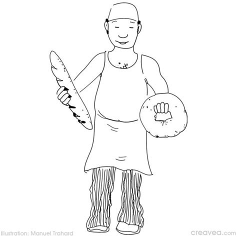 Coloriage Un Boulanger Dessin Gratuit Imprimer