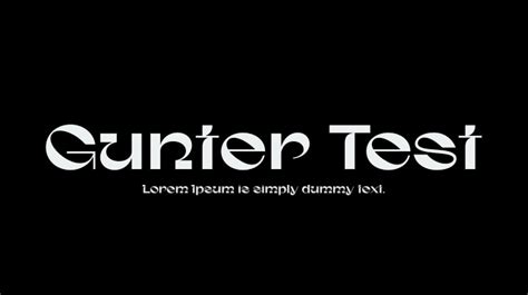 Gunter Test Font : Download Free for Desktop & Webfont